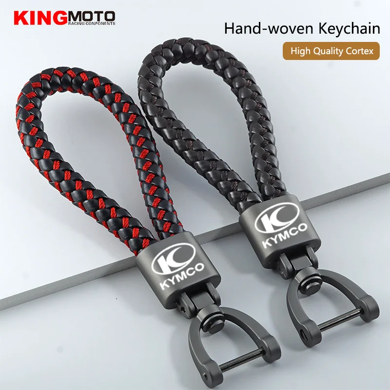 

For KYMCO AK550 XCITING 250 300 350 400 400S 500 DownTown 125 300i Accessories Motorcycle Braided Rope Keyring Metal Keychain