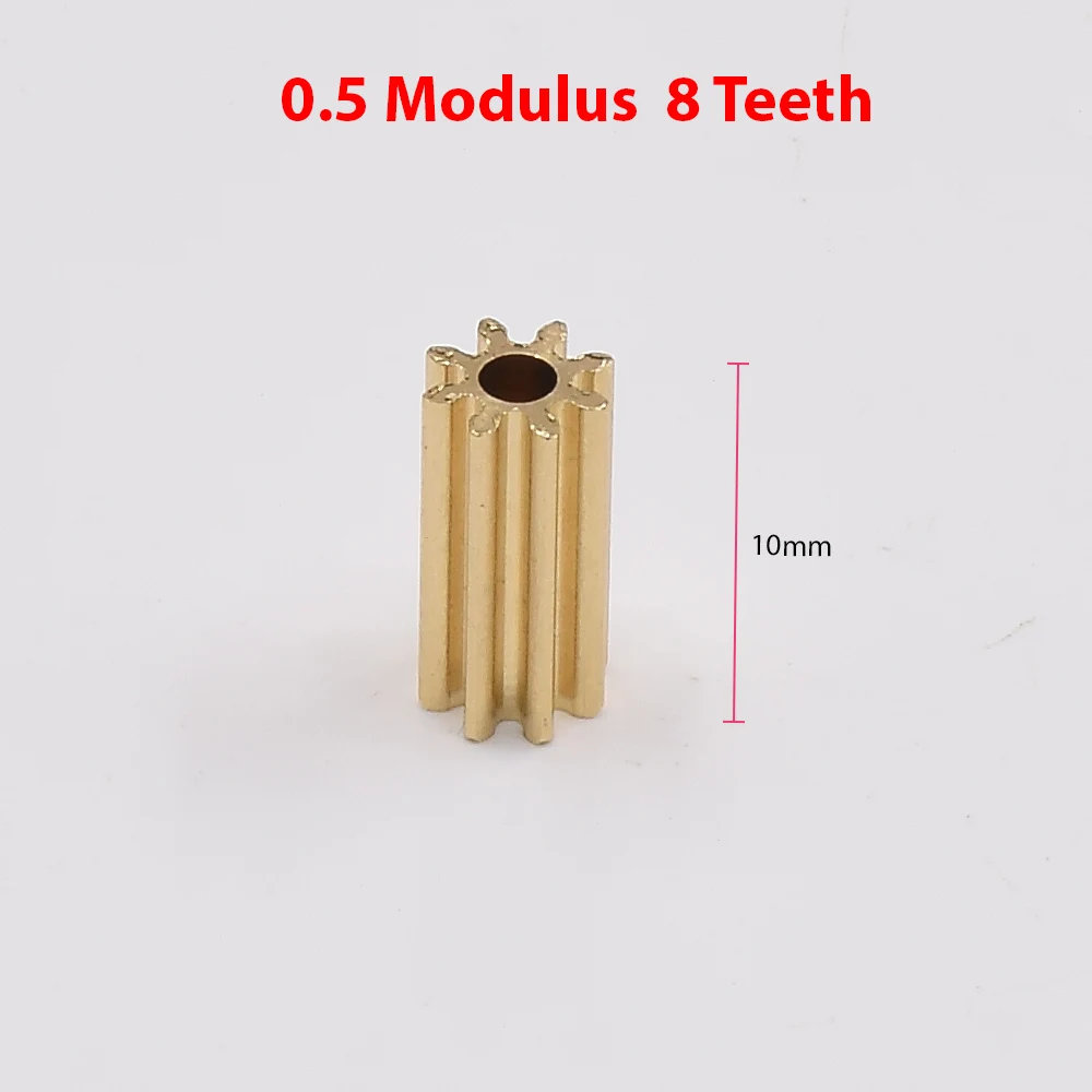 

Медная шестерня 0,5 модуля 8 зубьев