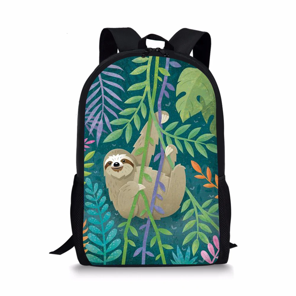 Cute Sloth Style Print New Large Schoolbag Student School Backpack Waterproof Bagpack Capacity Primary Book Bags