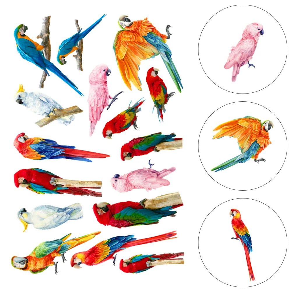 

Wall Decals Room Parrot Sticker Kids Decal Bird Kindergarten Animal Wallpaper Pigeon Flying Birds Nursery Baby Stickers