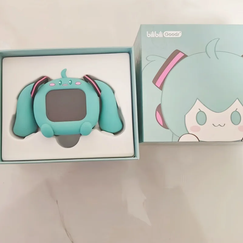 Фото Новинка на складе, оригинальные беспроводные Bluetooth-наушники Hatsune Miku, кубическое лицо, ЖК-сенсорный экран, беспроводные Bluetooth-наушники, подарки №1
