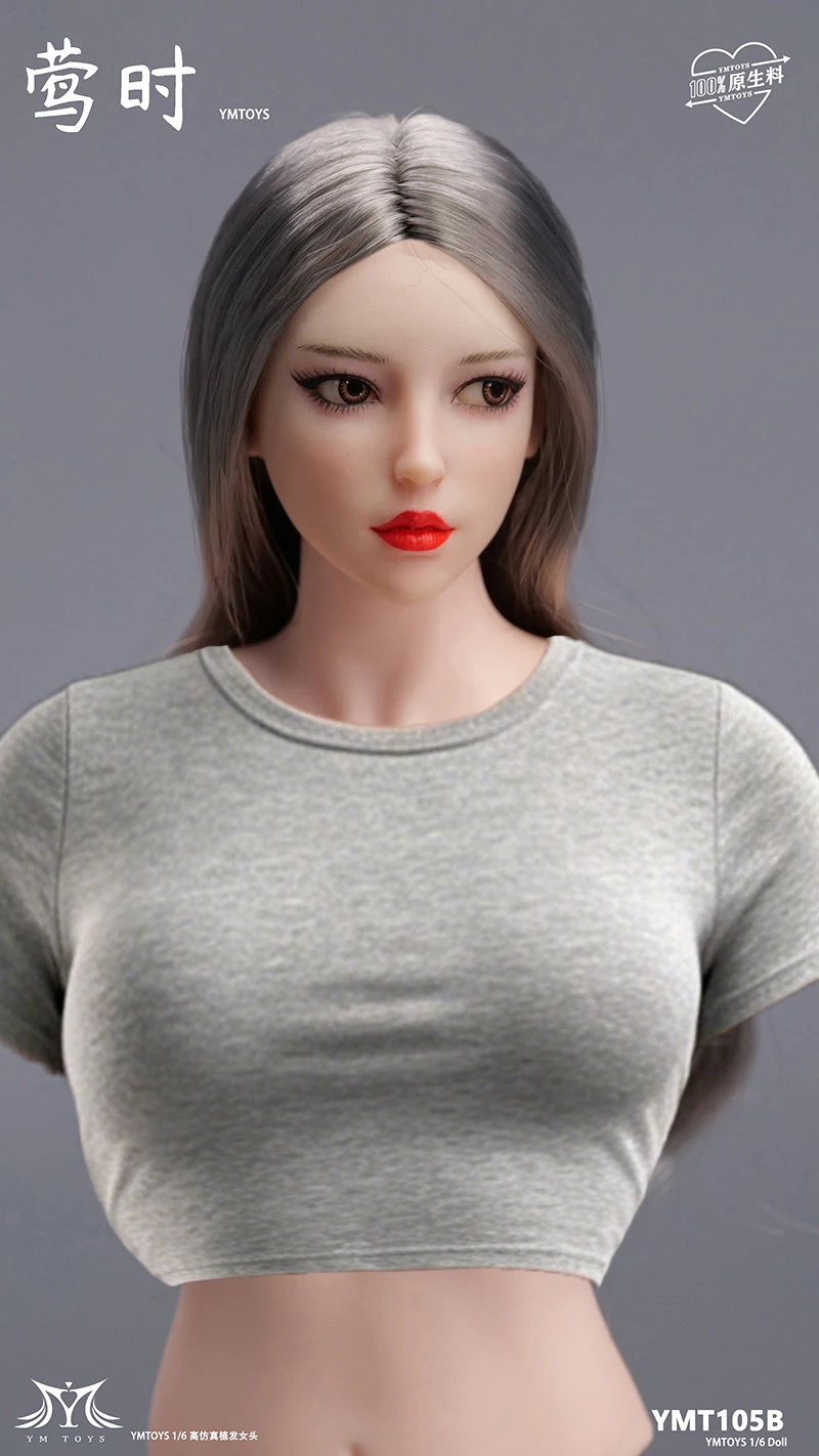 Фото YMTOYS YMT105 1/6 Скульптура головы азиатской красавицы Инши с подвижными глазами, подходит для 12-дюймовых женских фигурок солдаток PH TBL №4