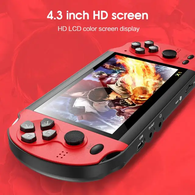 4.3 Inch 8GB Handheld Game Console X1 Retro Video Game Console With 10000 Games Built In, Used For Multiple Simulator Classic 2