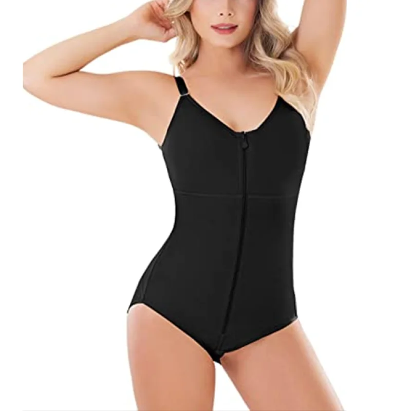 Waist Trainer Thigh Trimmer Short Postpartum V Neck Shaping Underwear Wiht Zipper For Women Shapewear  Postpartum Bodysuit