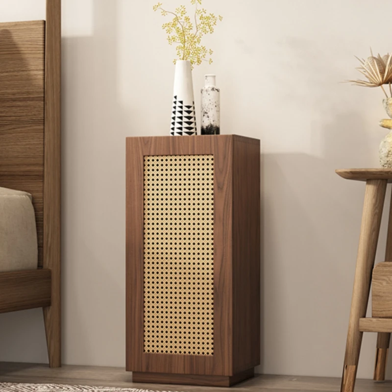 Кофейные прикроватные тумбочки для спальни угловой шкаф скандинавские узкий