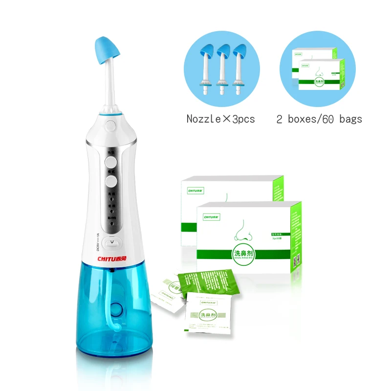 Rechargeable Electric neti Nasal Irrigator Children Domestic Nose Flushing Anti Choking Adult Sinusitis Congestion Saline Washer