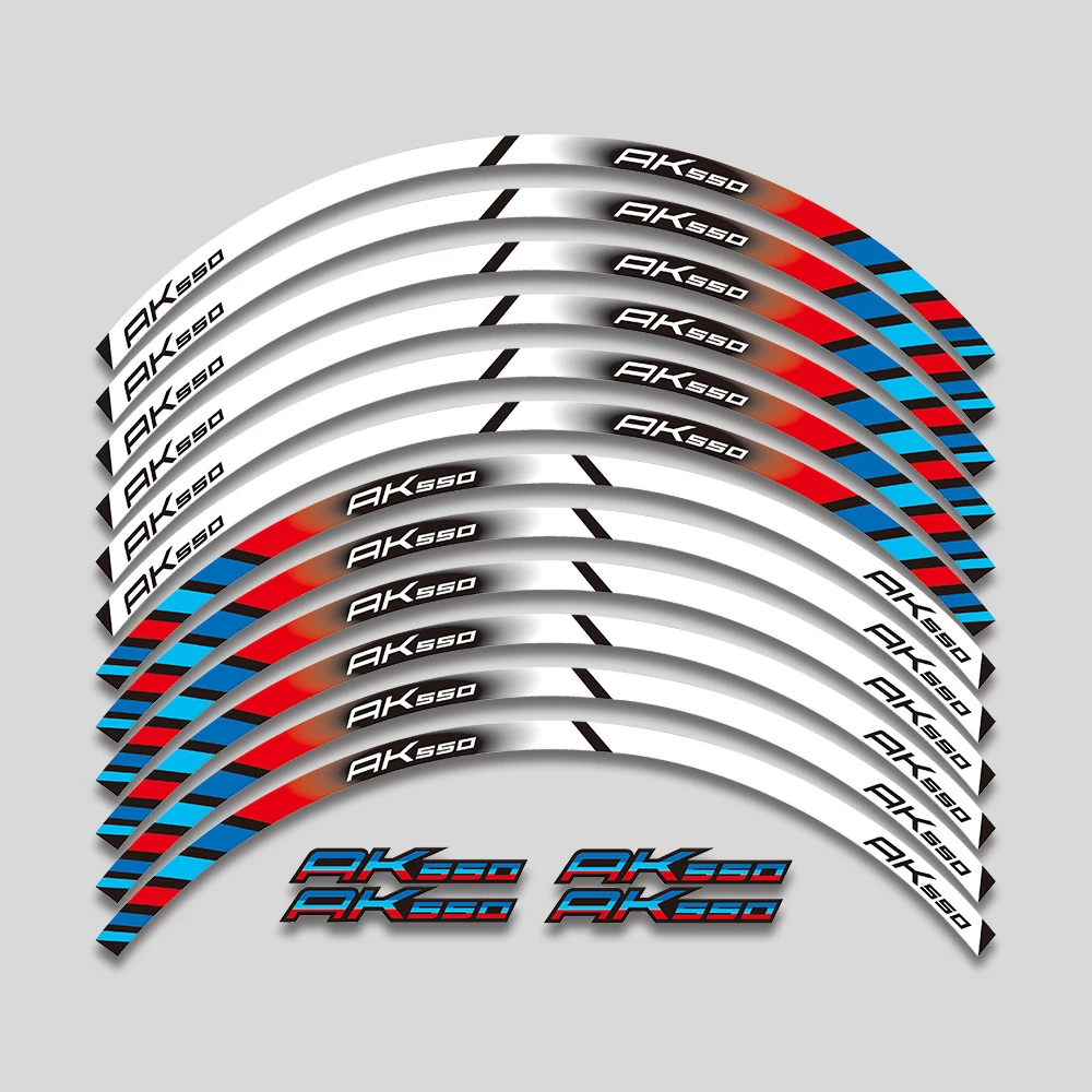 

For KYMCO AK550 Ak 550 Motorcycle Rim Sticker Stripe Wheel Decals Front Rear Wheels