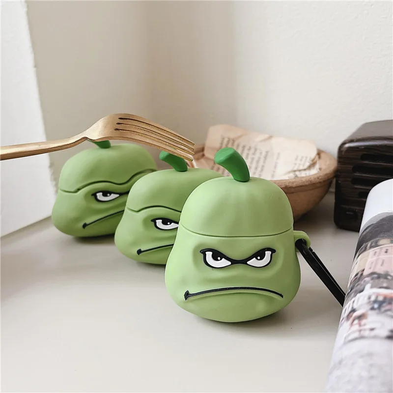 

Ugly Cute Sad Cartoon Pumpkin Case for Apple AirPods 1 2 3 Pro 2 Cases Cover IPhone Bluetooth Earbuds Earphone Air Pod Pods Case