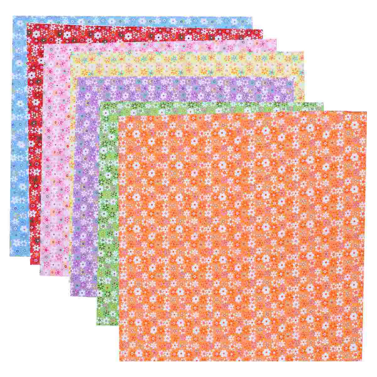 

7 Pcs Floral Bedsheets Sewing Quilting Fabrics Quilted Fabric Patchwork Squares Fabric Quilted Sheets Sewing Tissue Manual