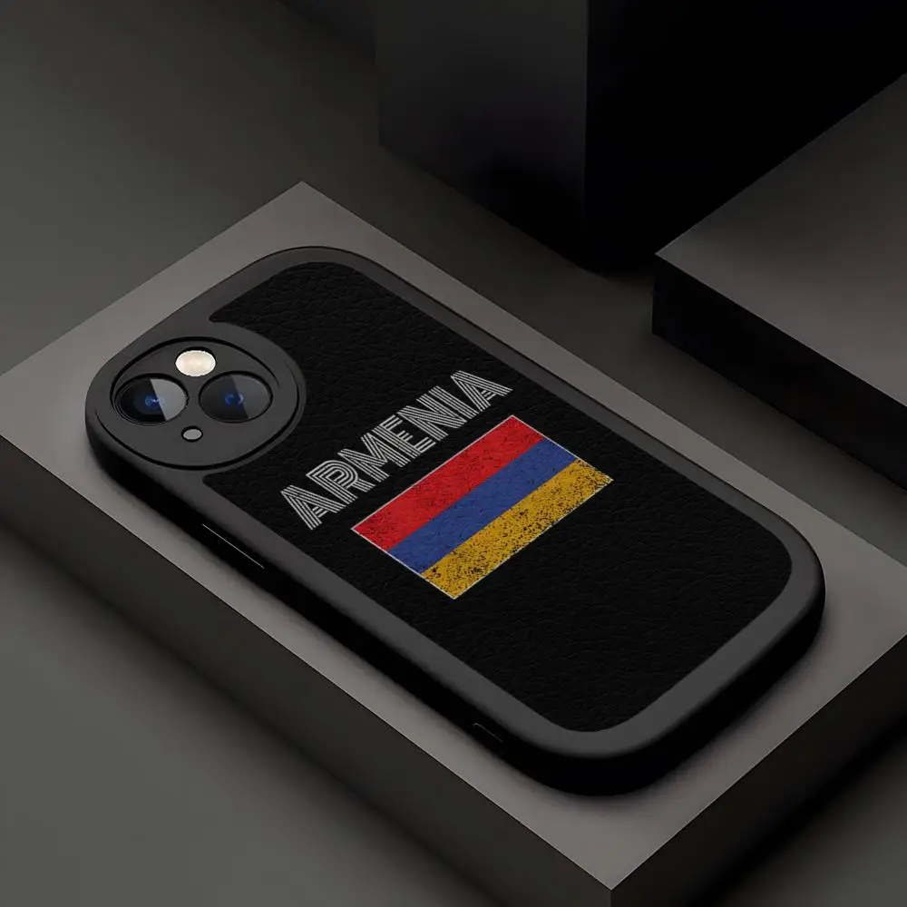 Чехол для телефона с флагом армянии Iphone 12 Pro Max 15 14 11 Mini X Xr Xs 8 7 Puls Se Роскошный чехол