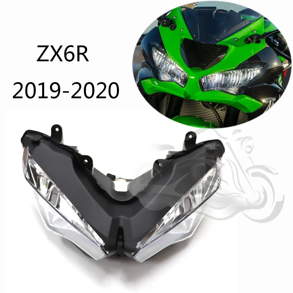 LED Head light Fit For KAWASAKI  2019 - 2022 ZX-6R ZX6R ZX636 Headlight Front Headlamps Assembly Motorcycle ZX 6R 2020 2021