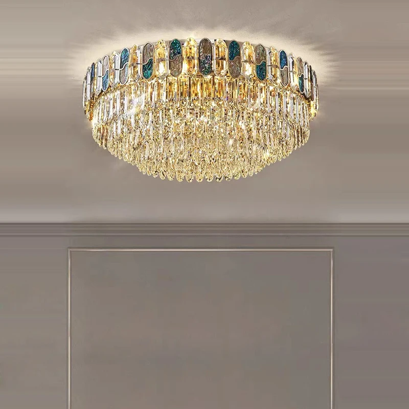 

Art Deco LED Postmodern Dimmable Sea Sheel Crystal Lamparas De Techo Ceiling Lights.Ceiling Light.Ceiling Lamp For Living Room