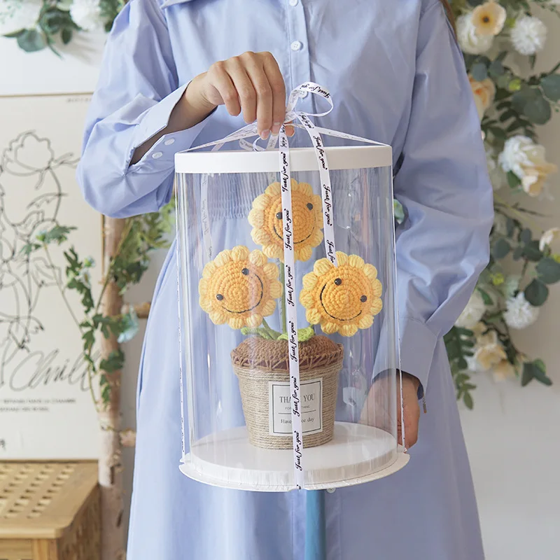 

Ручной вязаный крючком Подсолнух в горшке, милый Подсолнух, подарок спасибо, новоселье домашнее украшение, подарок для женщин