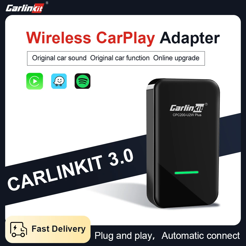 

Carlinkit 3,0 беспроводной адаптер Apple CarPlay для IPhone Audi Mercedes Porsche Vw Volvo Ford Citroen Toyota Jeep Kia Havel Chery