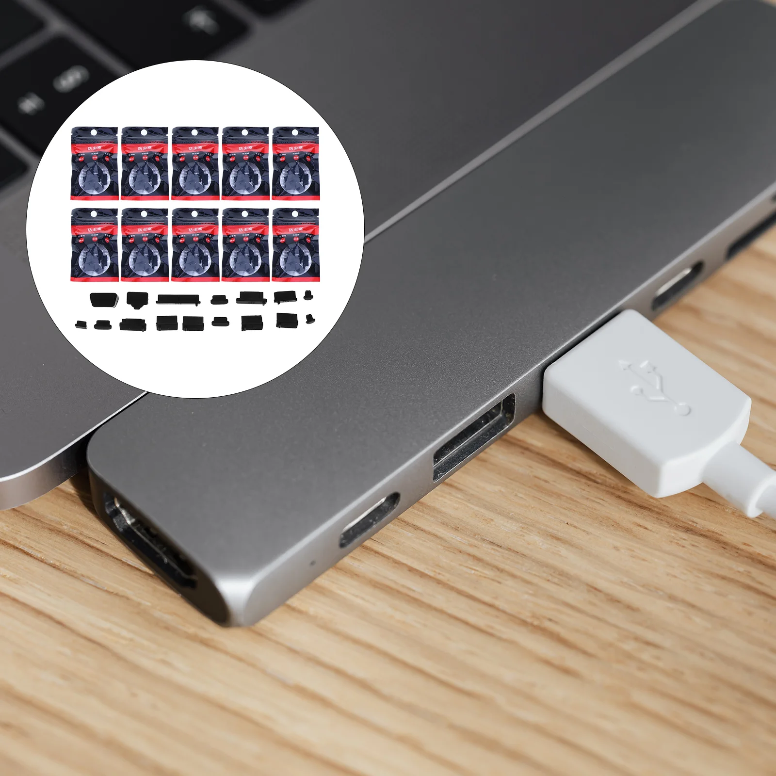 

160 Pcs/10 USB Computer Dust Plug Latop Plugs Silica Gel Charging Port Dustproof