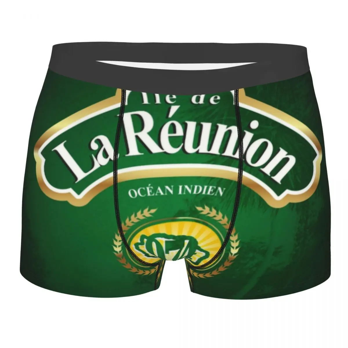 

Sexy 974 Reunion Island Boxers Shorts Underpants Men's Comfortable Margouillat Isle Beach Indian Ocean Briefs Underwear