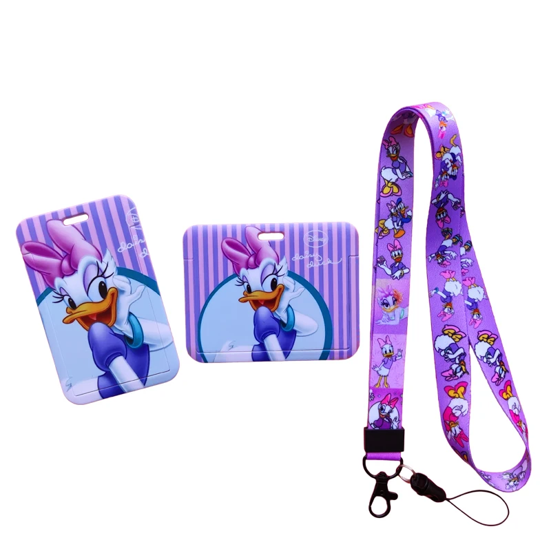 

Women's ID Credit Bank Card Holder Students Bus Card Case Lanyard Child Visit Door Identity Badge Cards Cover