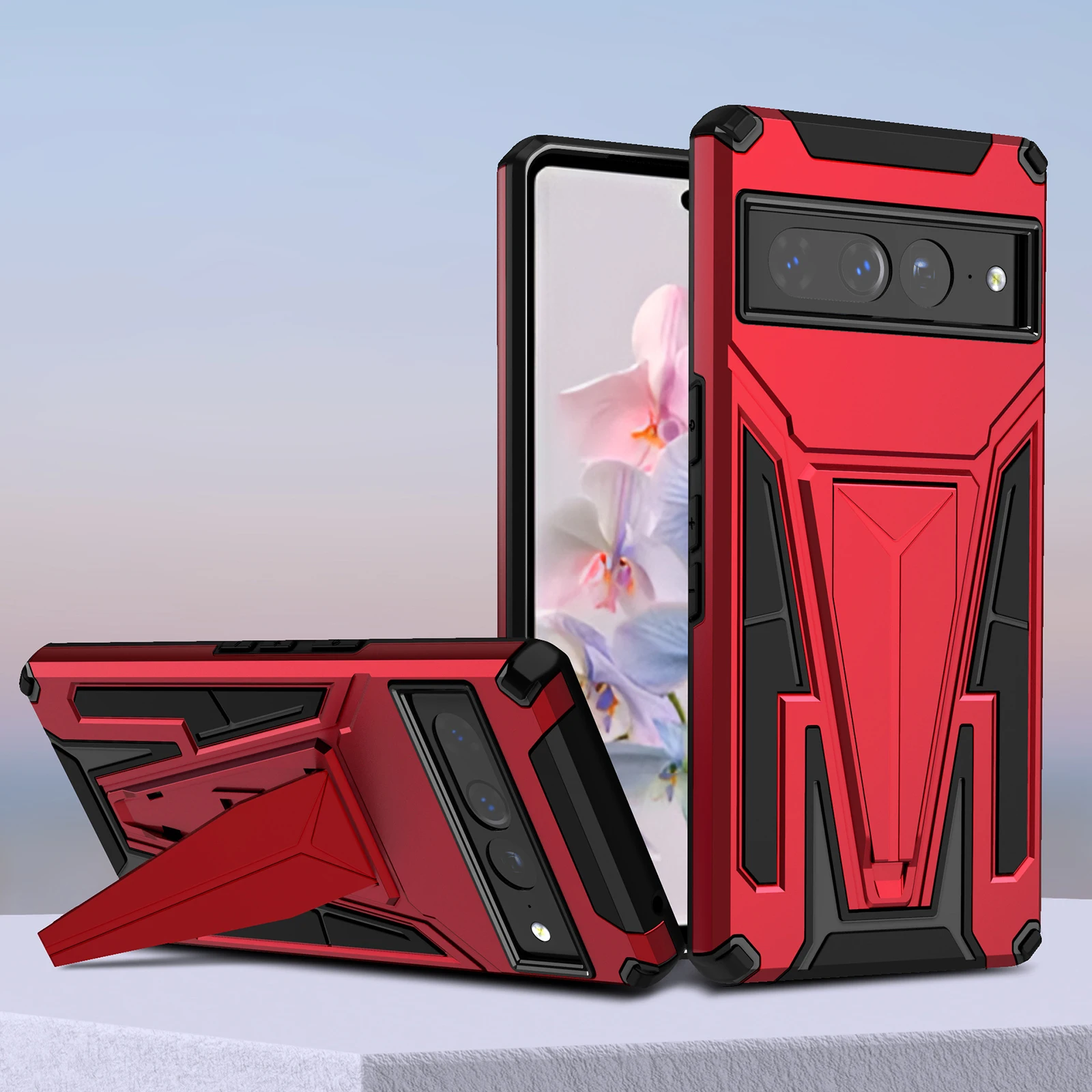 

Armor Hard Case for Google Pixel 7 Pro with Magnetic Kickstand Rugged Phone Case Protective Shockproof Cover for Pixel 7 Funda