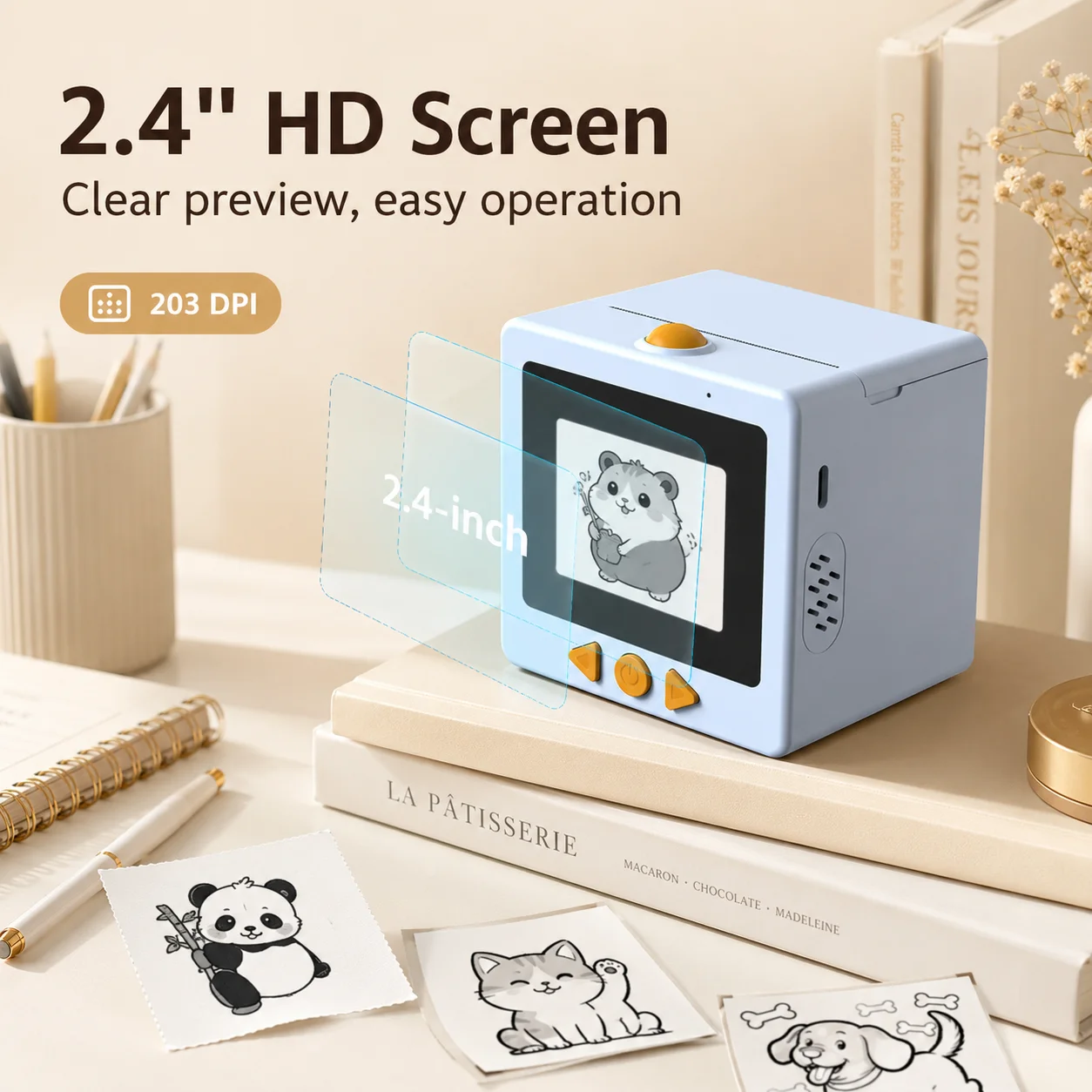 Фото Портативный HD-принтер AI Magic Box с голосовым управлением для детей, игрушка для рисования и печати, Wi-Fi, термопринтер №4