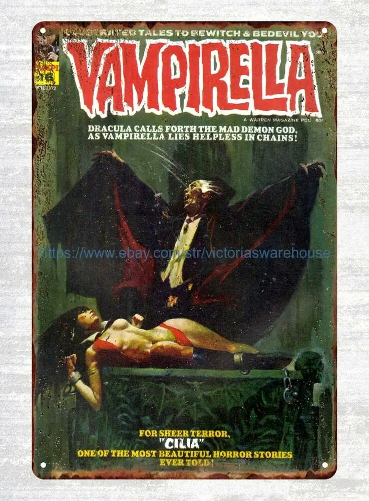 

Металлические жестяные настенные плакаты Vampirella 1971 comics для дома