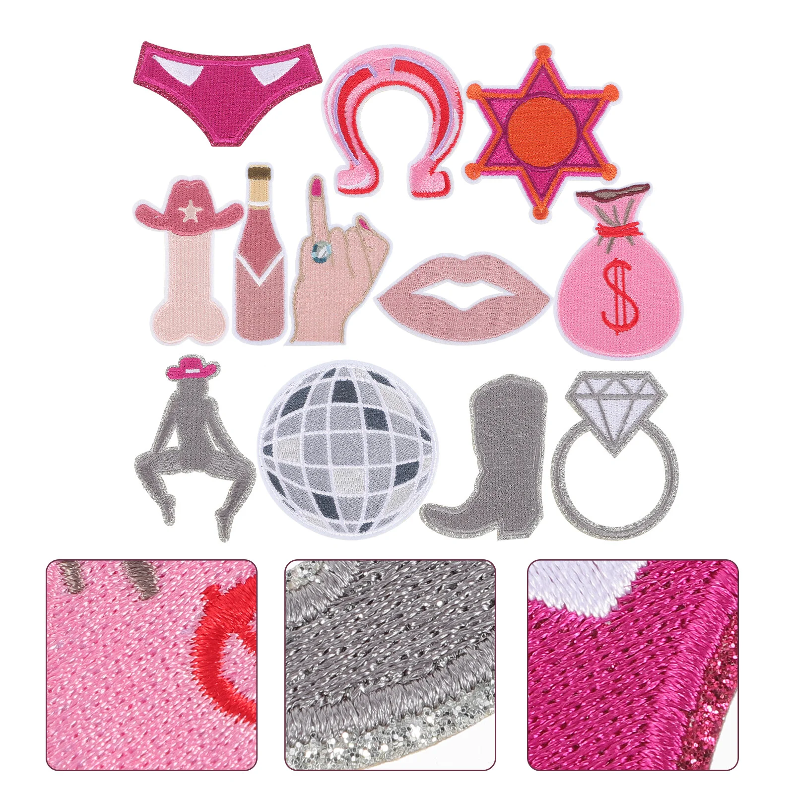 

Hat Supplies Patches Iron Embroidered Appliques Cowgirl Sew Applique Sewing Cloth Heart Patch Hat Repair Paste Decorative Dress