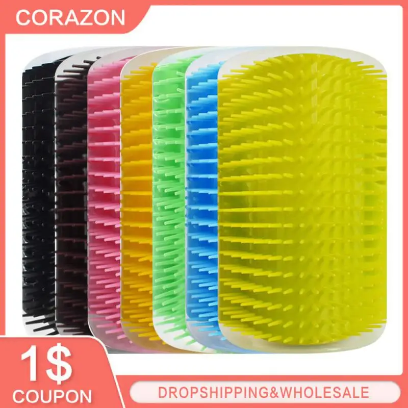 

Face Self Comb Cat Scratcher On Wall Corner Brush Cat Hair Accessories Cleaning Grooming Massage Brush