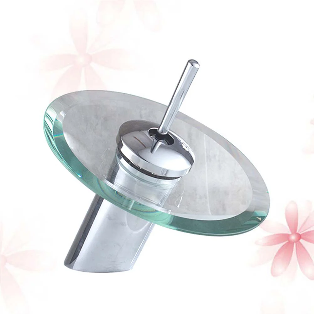 

TOPBATHY Waterfall Stainless Steel Spout Faucets Hot and Cold Water Mixer Tub Plating Metal Bathroom
