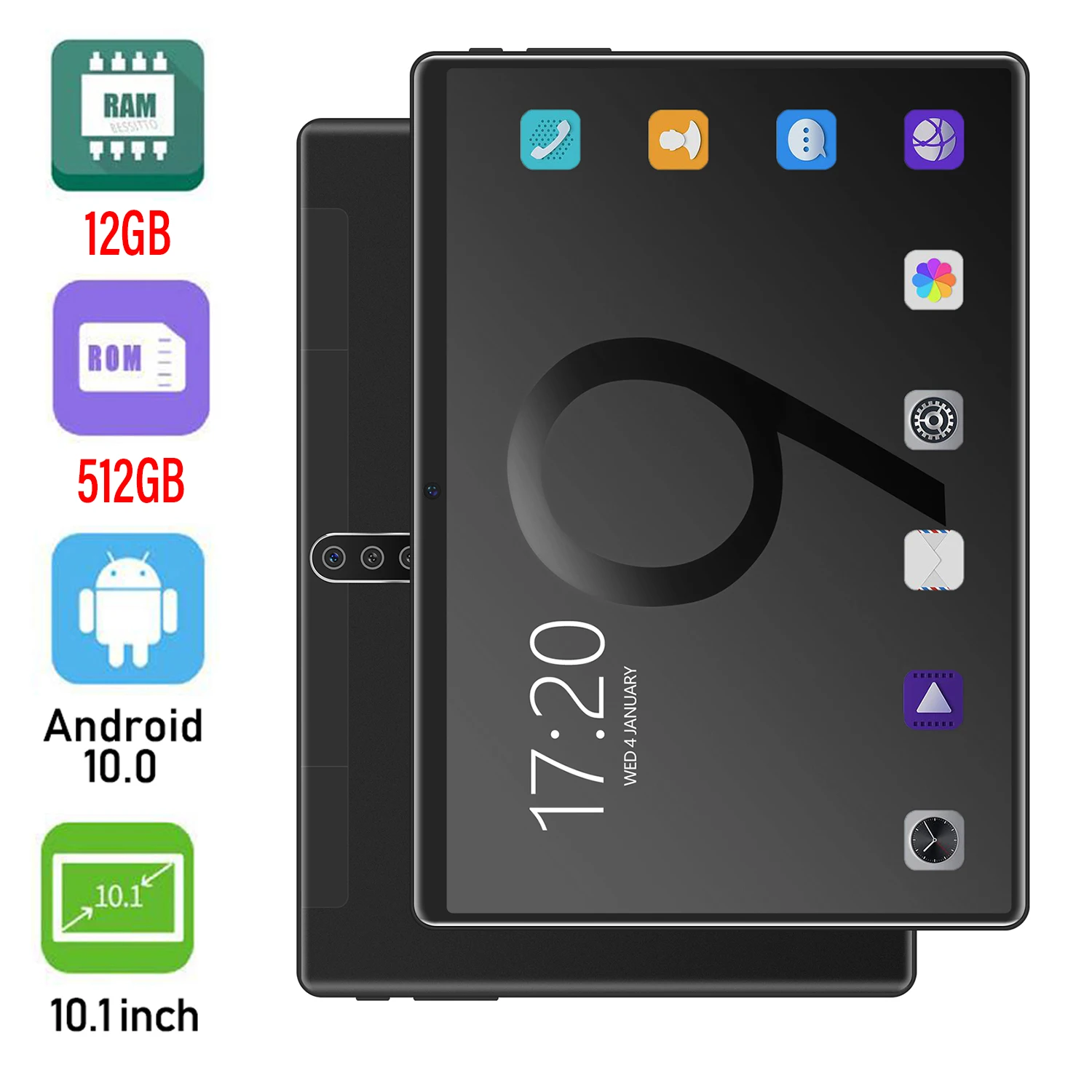 

Планшет 10,1 дюйма, Wi-Fi, Bluetooth, WPS, процессор Snapdragon T10W, 12 Гб, 512 ГБ, Android 10,0, GPS, две SIM-карты, 8800 мАч, клавиатура