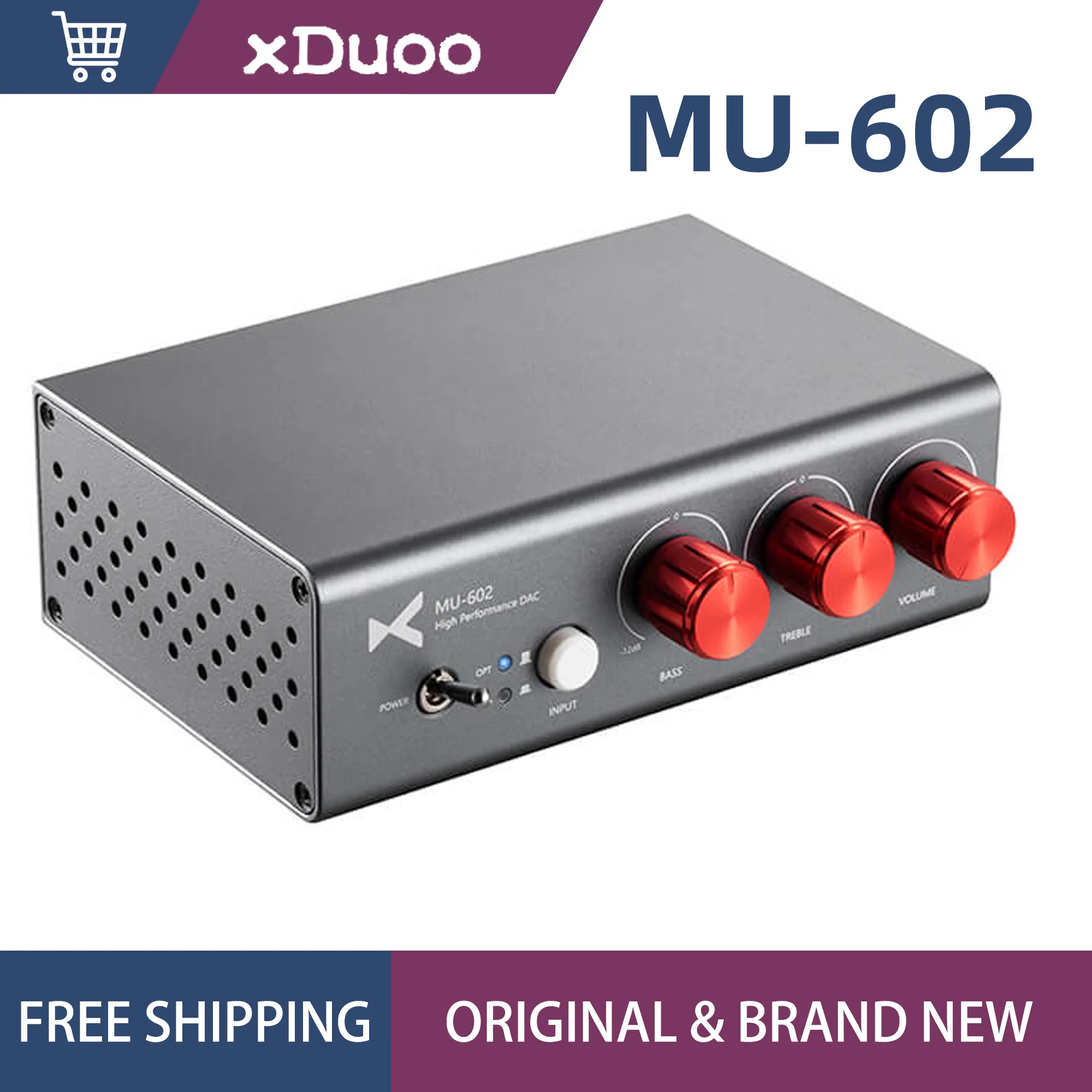Фото Декодер XDUOO MU-602 Spdif DAC с поддержкой 192 кГц/24 бит, два выхода RCA, высококачественный цифровой ЦАП MU602 для усилителей №2