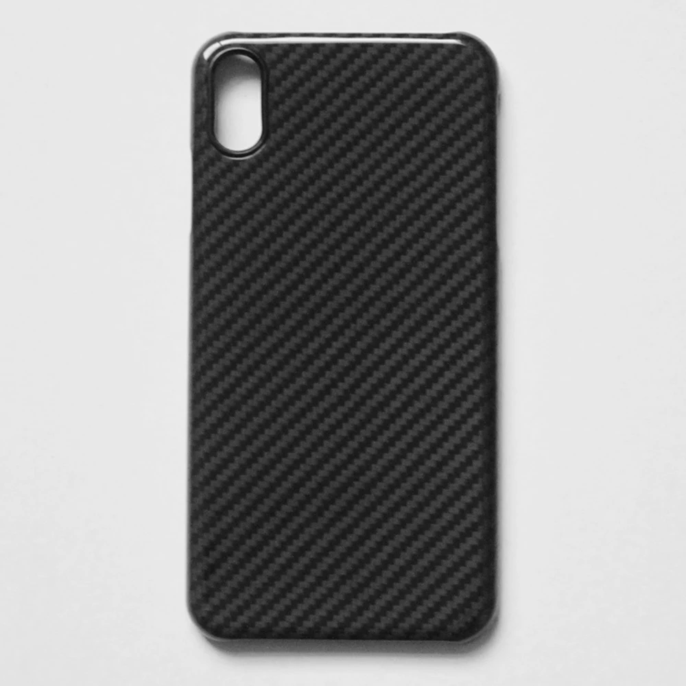 

Глянцевый черный чехол из арамидного волокна для iPhone Xsmax, чехол из углеродного волокна, супертонкий легкий деловой чехол для iPhone XS Max