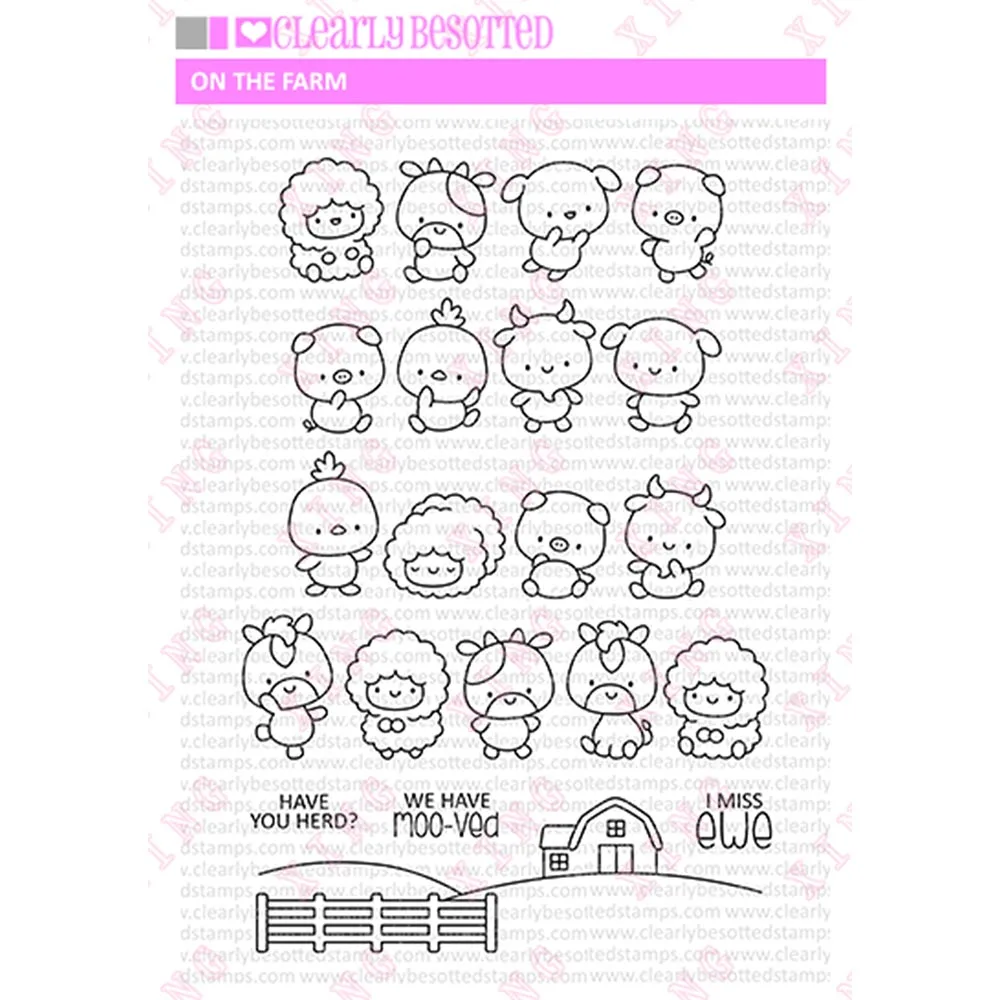 

Silicone Stamps Set Cut Diy Scrapbook Craft Decoration Embossing Handmade Album Card on the Farm Molds Newest Metal Cutting Dies