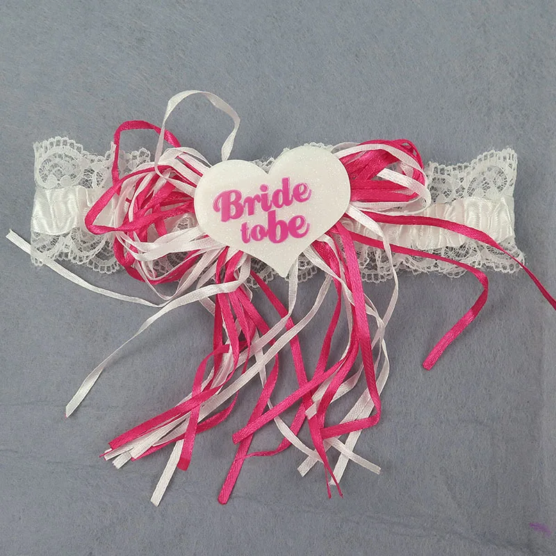

Bride to be Lace Garter Wedding Decorations Sexy Garter Bride Bridesmaid Bachelorette Party Favors and Gifts