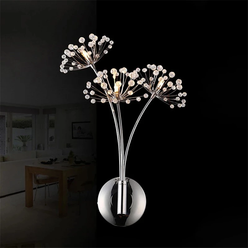 Nordic Led Wall Light Modern Dandelion Wall Lamp Bathroom Light Fixtures Bedroom Bedside Lamp Living Room Decoration Wall Sconce