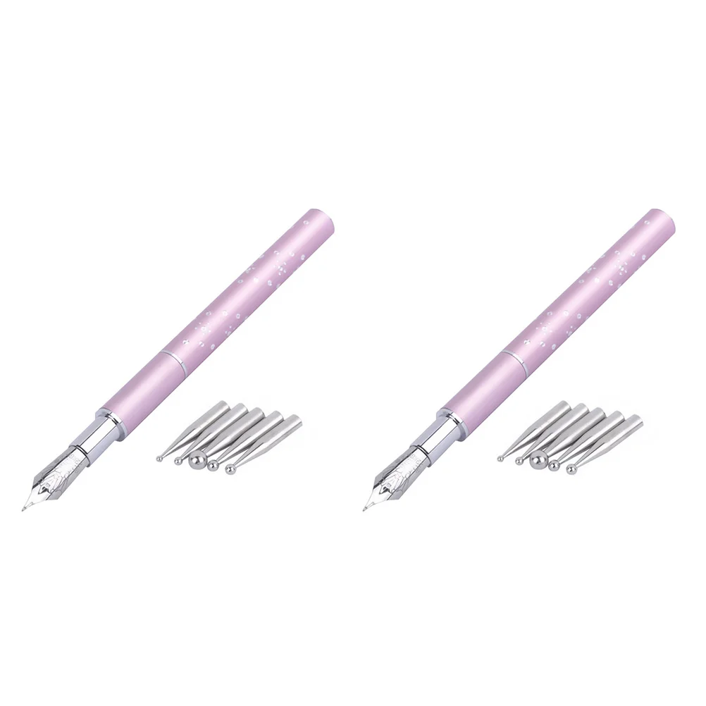 

2 Sets Manicure Drawing Pen Practical Portable Stylish Nail Painting Pen Manicure DIY Pen
