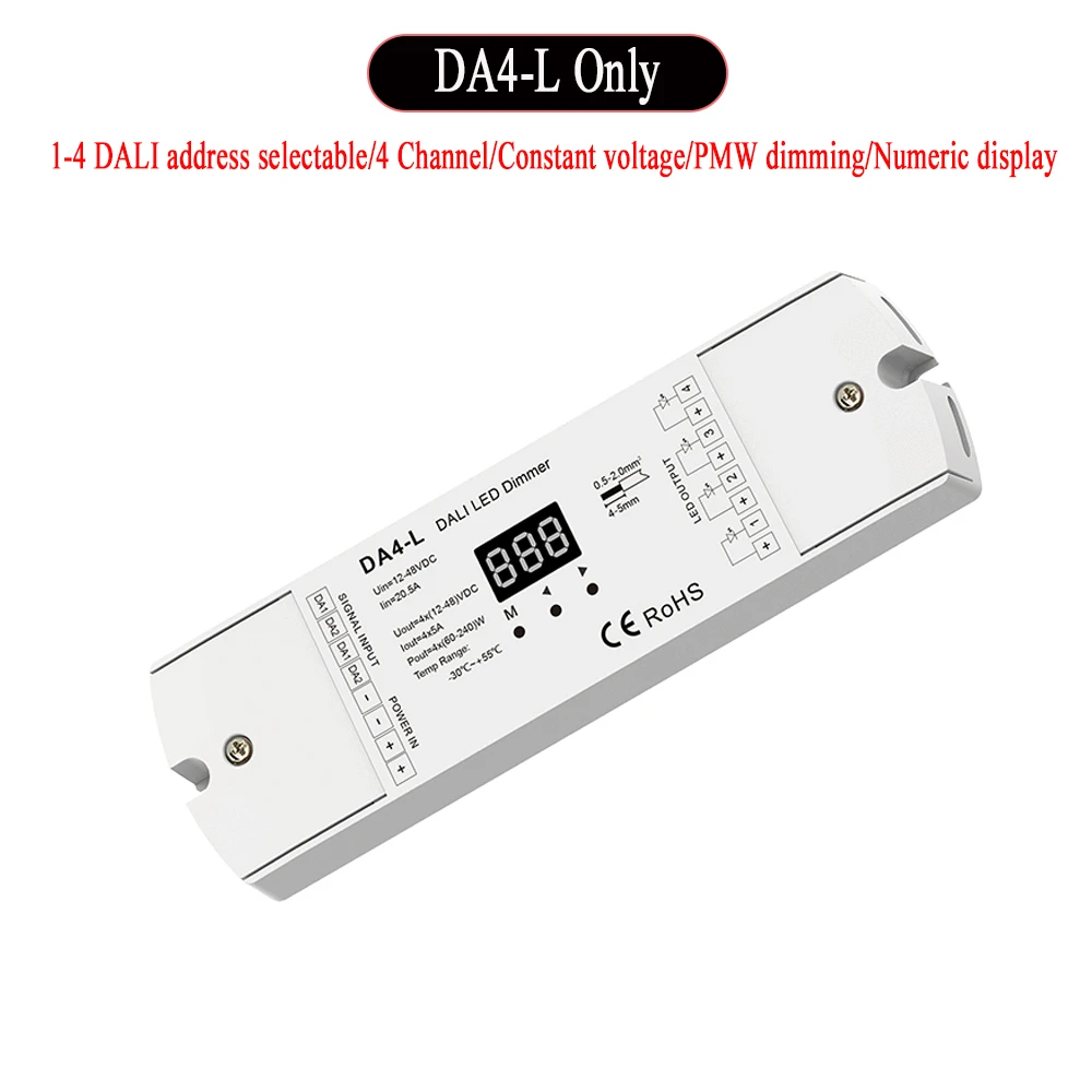 CENFAYA DA4-L 4-канальный DALI диммер 12В/24В