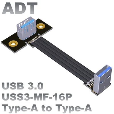 

USB3.0 type-A Мужской адаптер шасси Передний тип-A женский интерфейс с винтовым отверстием удлинитель 7 см-3 м