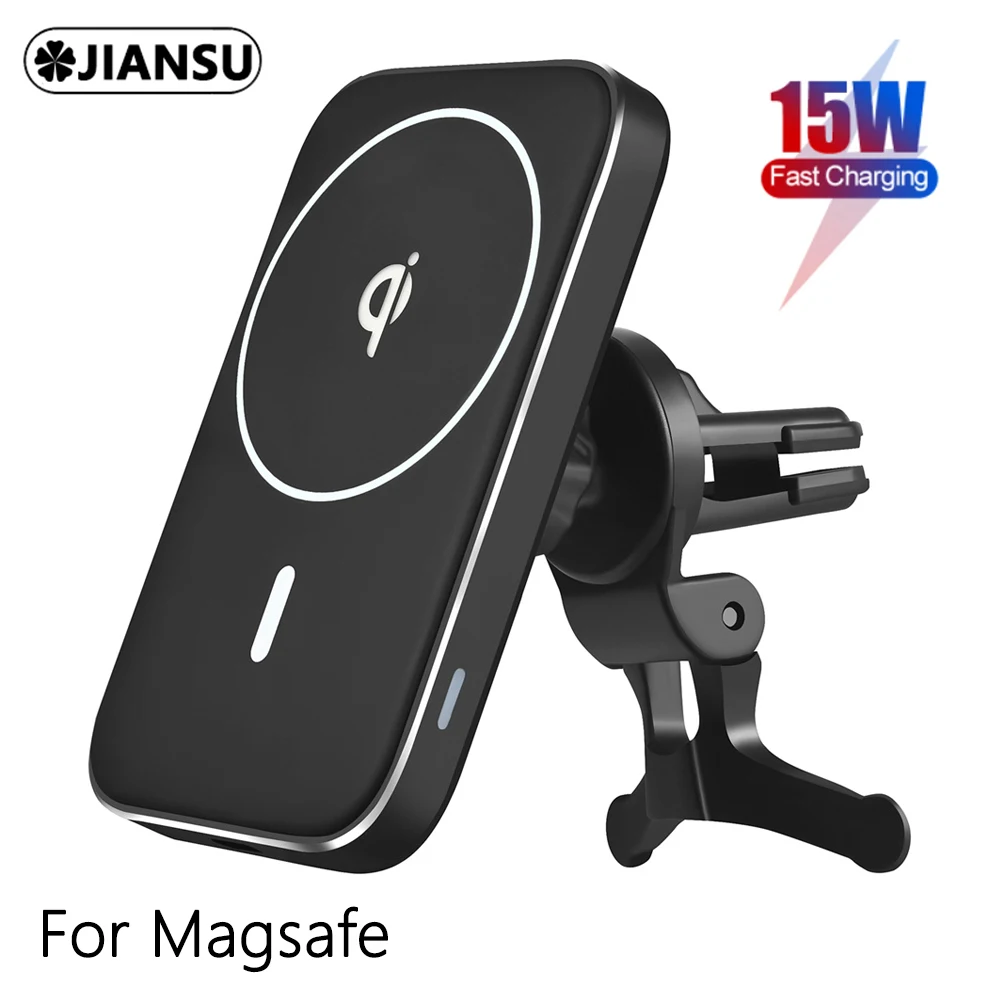

15W Magnetic Charger Car Mount For Magsafe iPhone 12 Pro Max Qi Fast Charge Magsafing Air Vent Magnet Mount Car Charger Holder