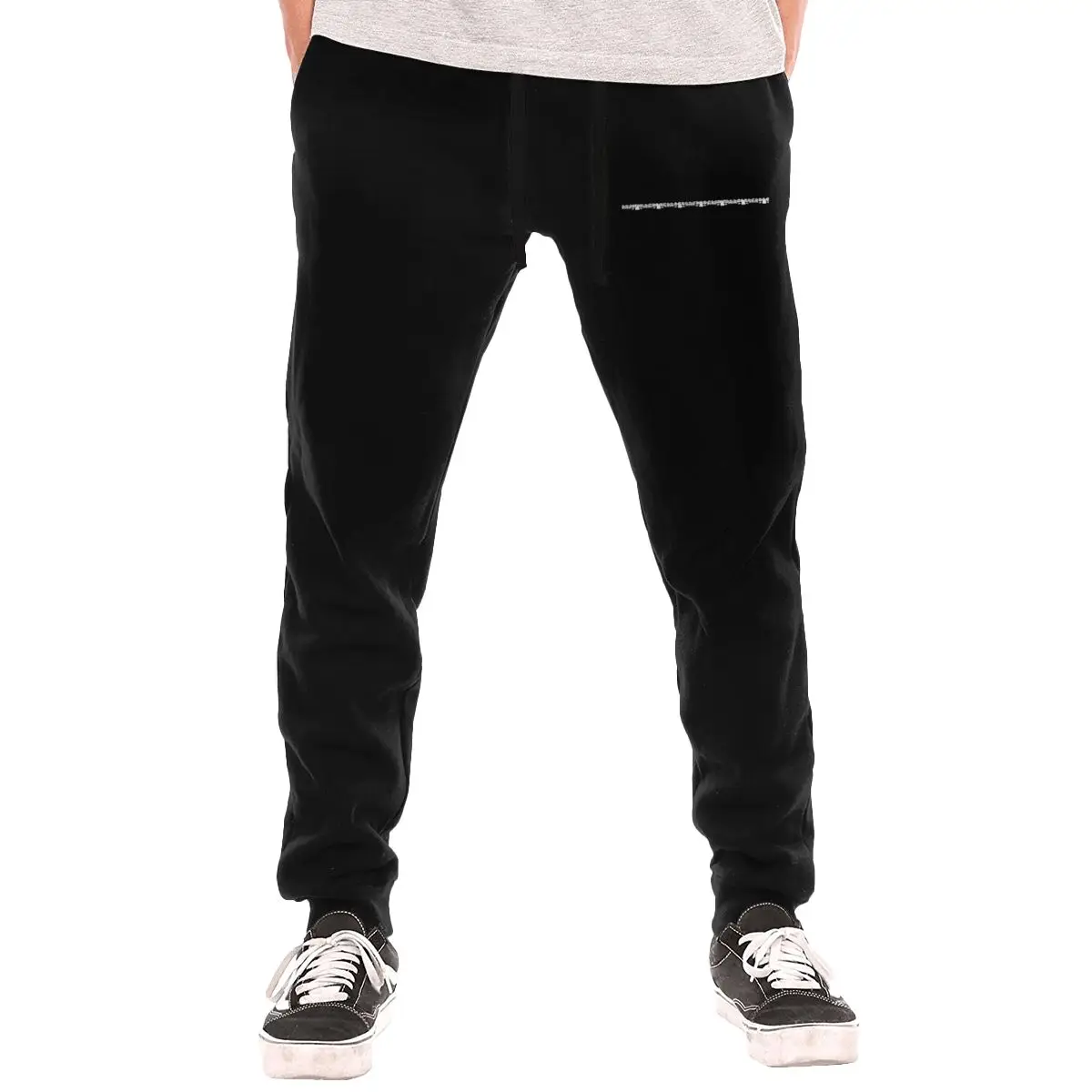 

Autumn winter men's sweatpants small print pattern comfortable and warm, suitable for casual outing