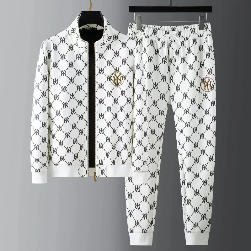 

Sprin And Autumn Men's New i-End Jacket Two Piece Casual Fasion Trend Printed Lon Sleeve Sports Set