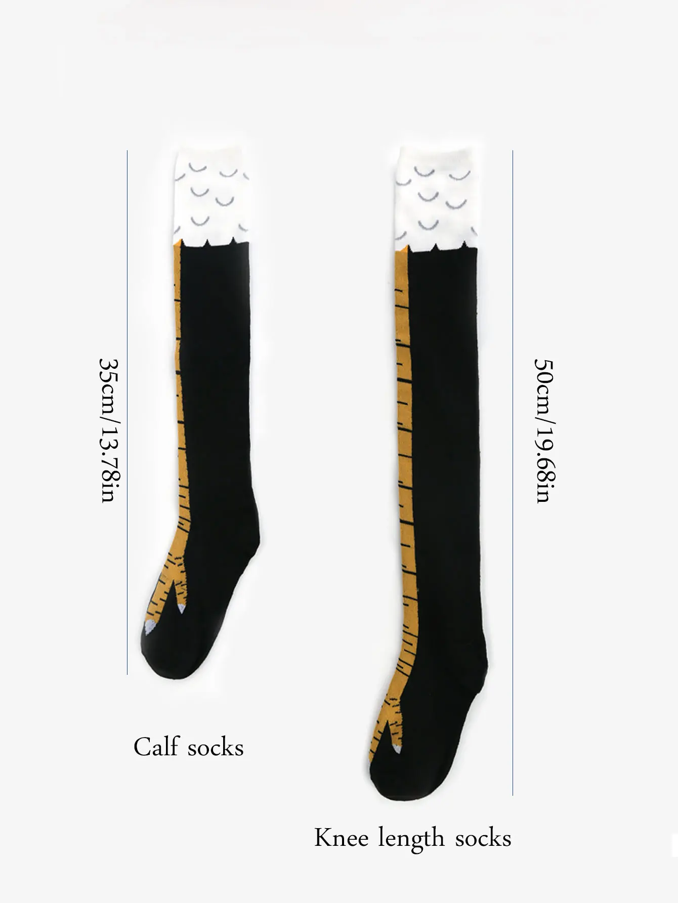 2 пары женских носков с куриными лапками забавные гольфы носки до середины икры