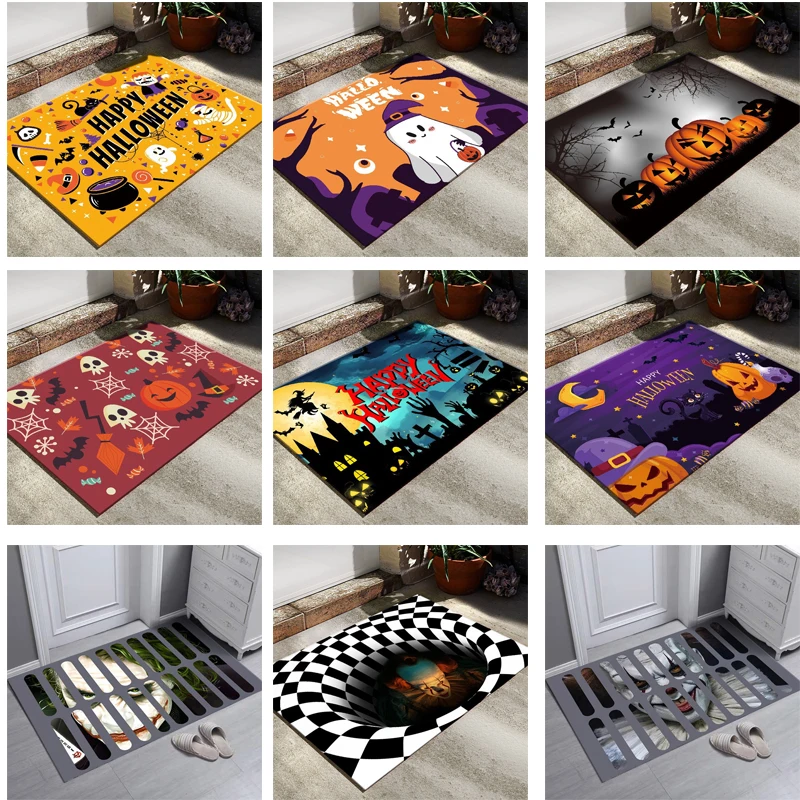 

Halloween Printed Rug Picnic Rug Fashion Home Decor Non-Slip Rug Photography Props Birthday Gift Home Decoration