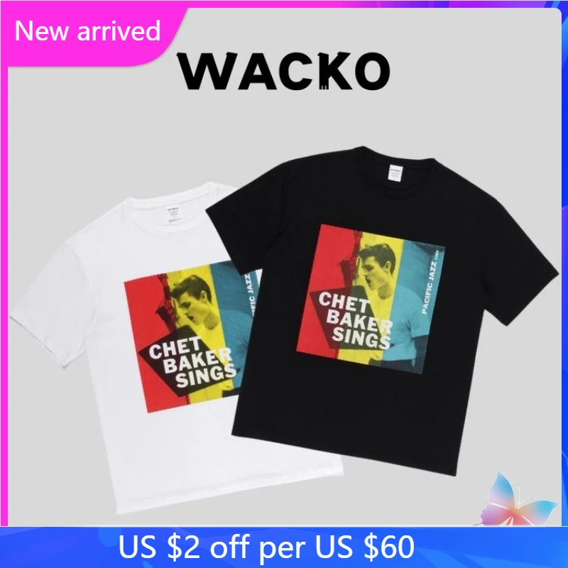 

Hight Quantity Wacko T-Shirts Roud Neck Cotton Loose Men Women Couple WACKO MARIA Short Sleeve Tshirt