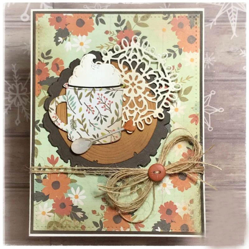 Новые кофейные и какао металлические штампы для высечки/рельефные Diy карты