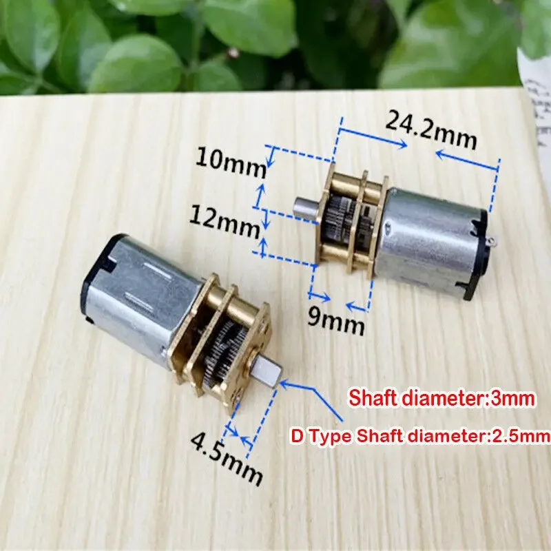 Фото Micro GA12-N20 Редукторный двигатель DC1,5 В-5 В 188 об/мин Медленная скорость DIY Машина Интеллектуальный автомобильный электронный дверной замок Цельнометаллическая коробка передач №1