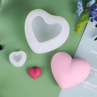3d candle silicone mold love heart shape aroma plaster diy dessert mousse baking pastry candy chocolate moulds cake decoration