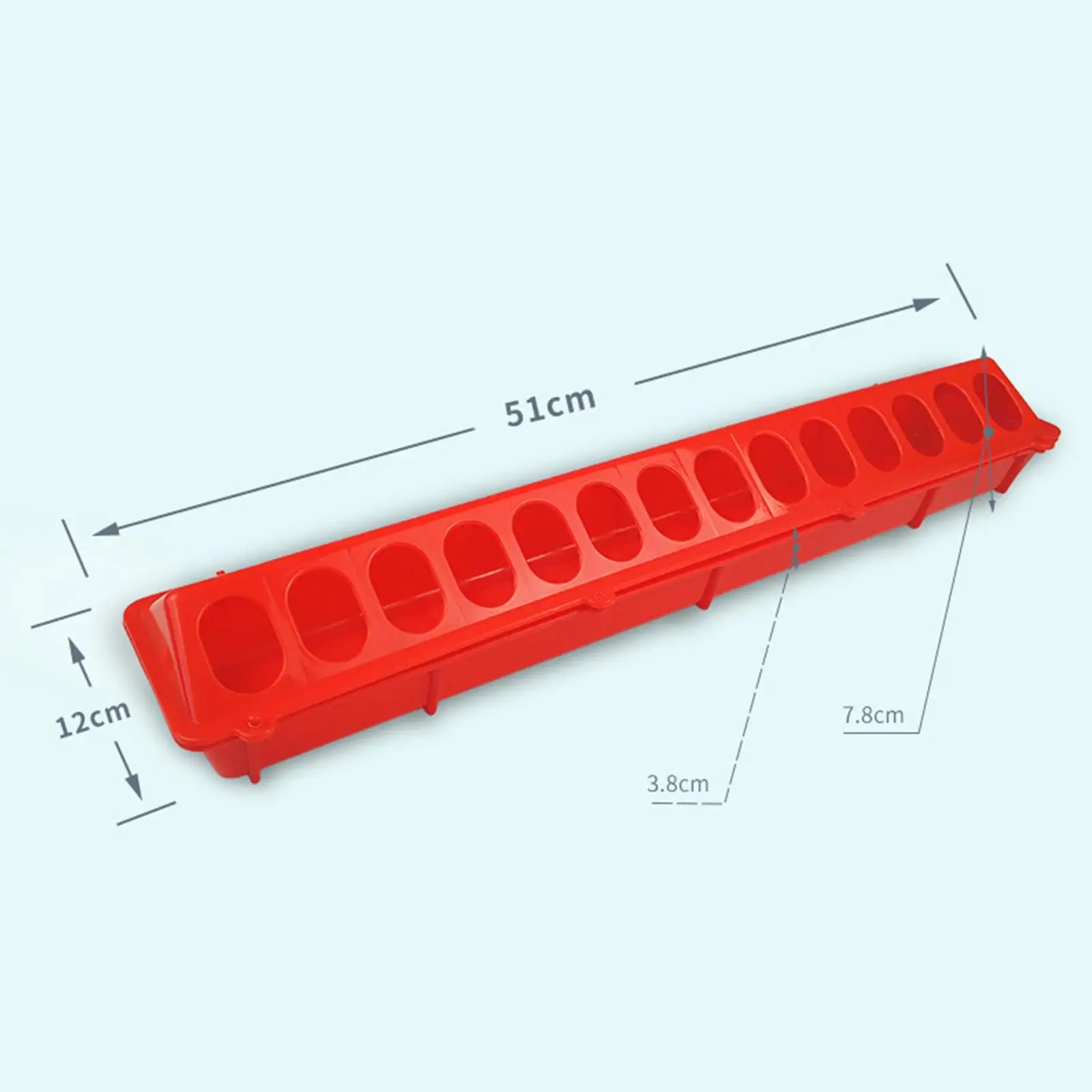 Birds Feed Long Trough Food Dispenser Waterer Water Bowl For Livestock Cockatiels Budgies Peacock