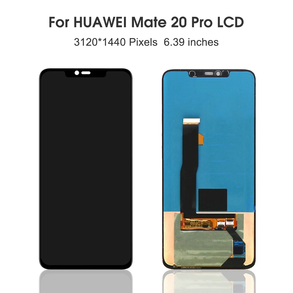 Cena 6.39 ''oryginalny Wyświetlacz Lcd Do Huawei Mate 20 Pro Ekran Dotykowy 3120*1440 Wymiana Zespołu Digitizer Wsparcie Linii Papilarnych