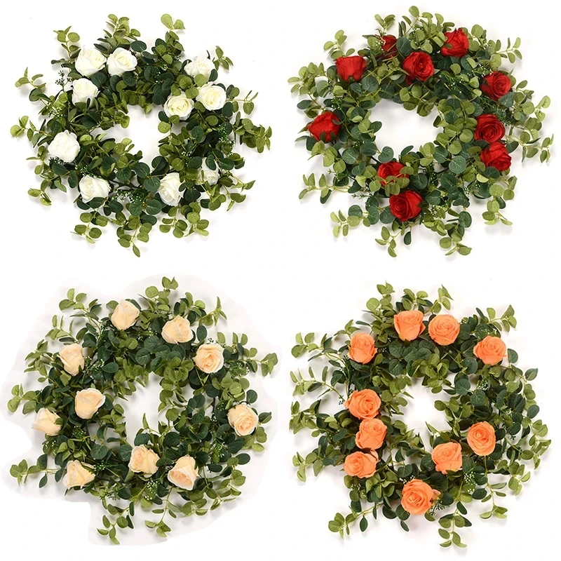 

1.8M Silk Rose Peony Garland Artificial Flowers Eucalyptus Leaves Vines Plants for Wedding Arch Doorways Table Home Party Decor