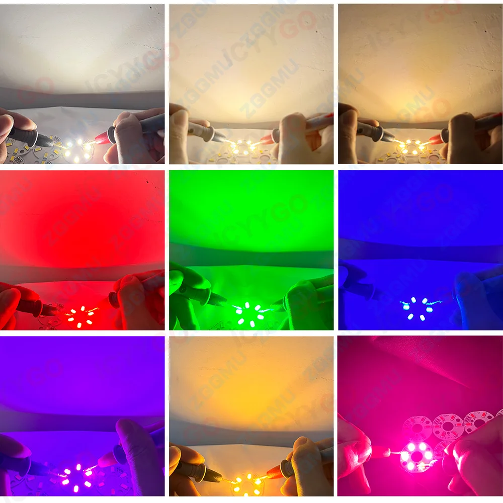 31 мм DC5V 3 Вт 5730 чип SMD DIY круглый красный зеленый синий белый теплый розовый