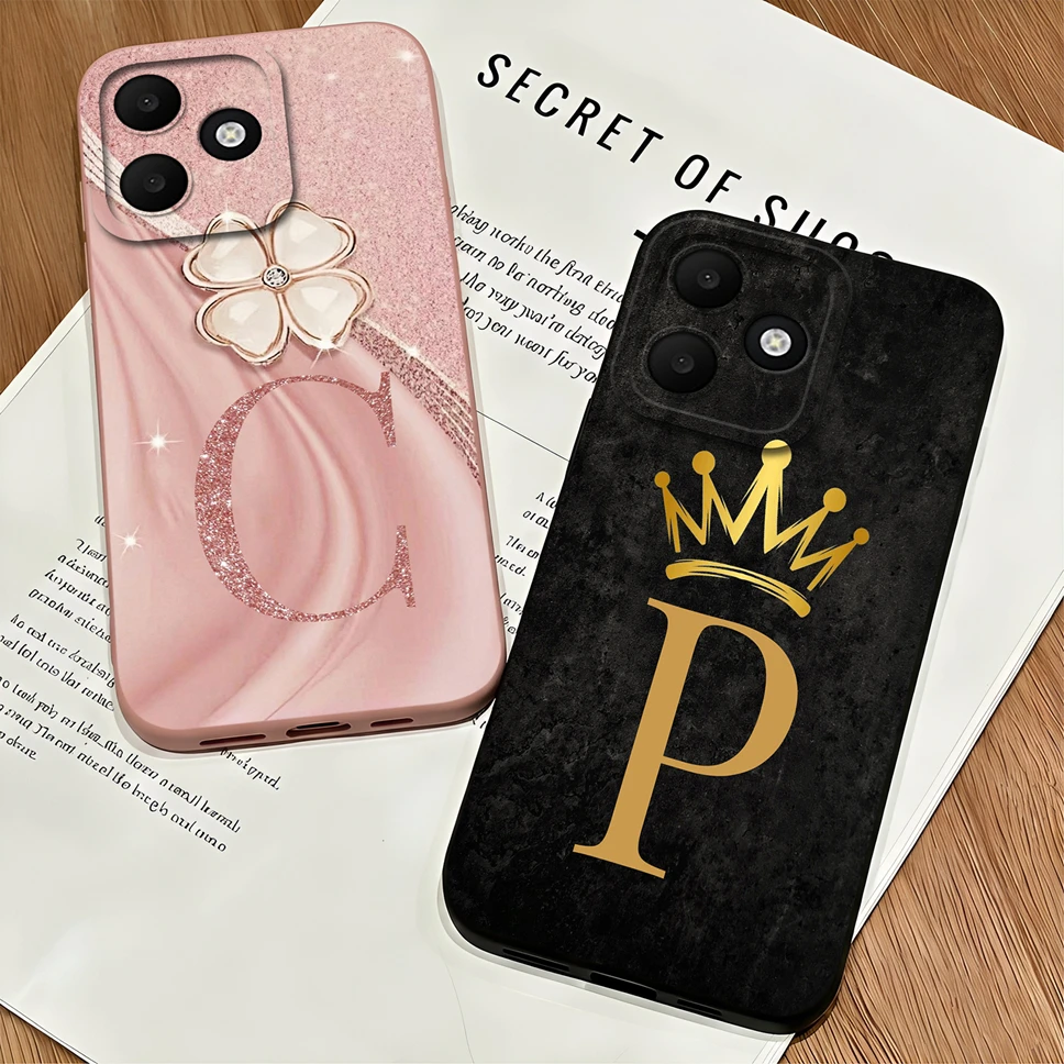 Фото Чехол для Oppo A6C 4G Luruxy с буквами от A до Z, мягкий, гладкий, защитный, легкий, с защитой для камеры, противоударный бампер для OppoA6C №2